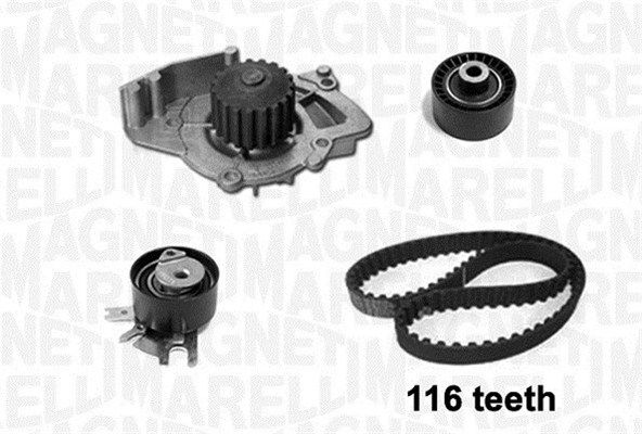 MAGNETI MARELLI Водяной насос + комплект зубчатого ремня 341401690001